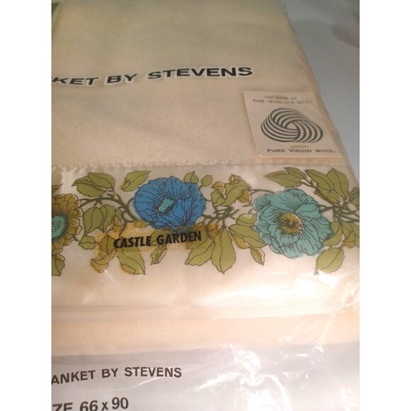NEW! Vintage 1960s Forstmann Luxury Virgin Wool Twin Blanket by Stevens Fabrics - Picture 4 of 12